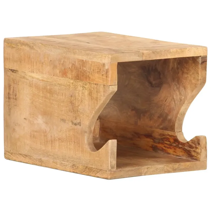 Zwrot pieniędzy Uchwyt ścienny na rower, 35x25x25 cm, lite, surowe drewno mango