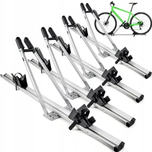 Promocja ZAMYKANY BAGAŻNIK DACHOWY NA 4 ROWERY UCHWYT ROWEROWY AMOS TOUR ALUMINIOWY