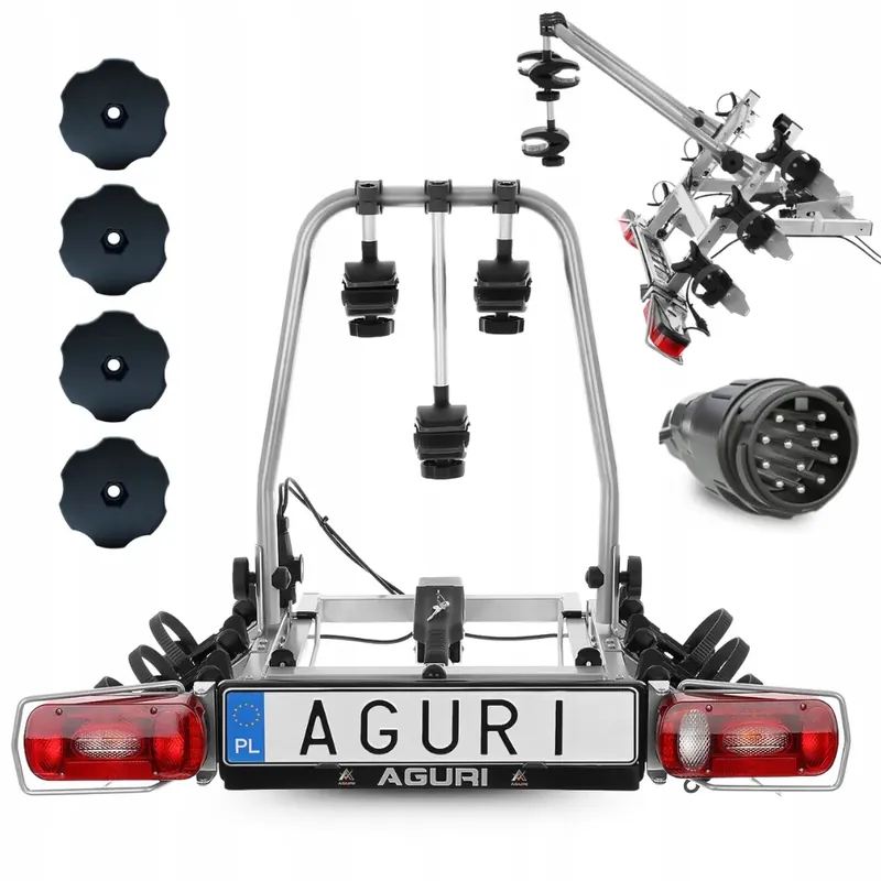 Bagażnik Rowerowy na Hak 3 Rowy AGURI Cruiser Platforma Zamykana 13-PIN Zamów teraz