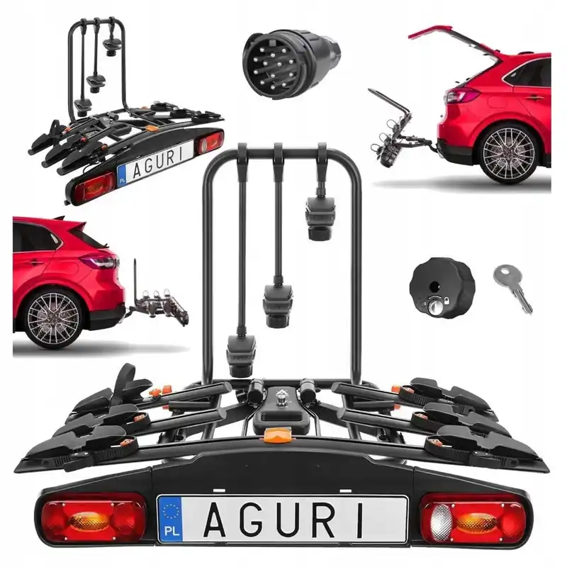 BAGAŻNIK ROWEROWY AGURI PLATFORMA NA HAK 3 ROWERY Kup teraz