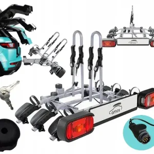 Bagażnik platforma rowerowa na hak holowniczy AMOS Tytan 3 rowery 13 pin Szybka dostawa