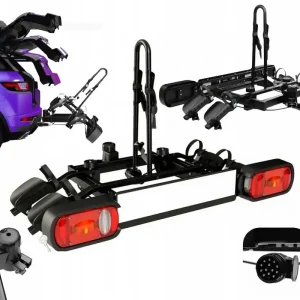 Bagażnik platforma rowerowa na hak holowniczy AMOS Tytan 2 rowery 13 pin Zwrot pieniędzy