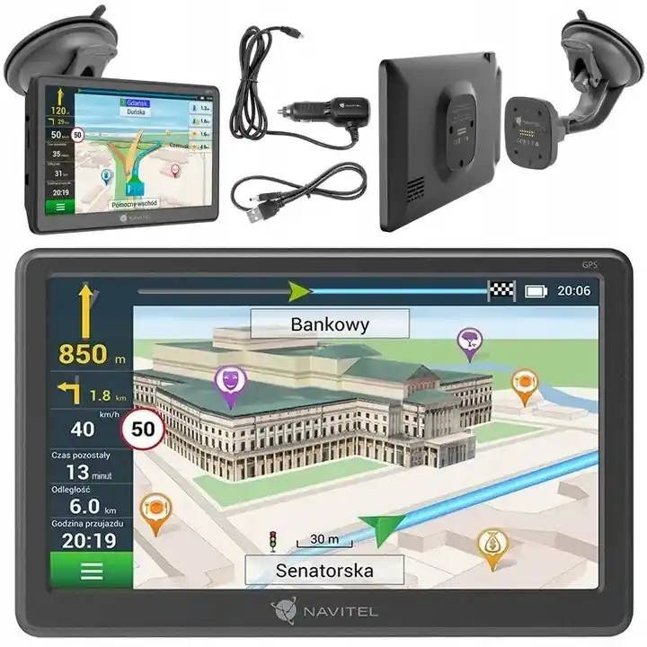 Wysoka jakość NAWIGACJA SAMOCHODOWA NAVITEL E707 MAGNETIC 7 CALI DOŻYWOTNIE MAPY