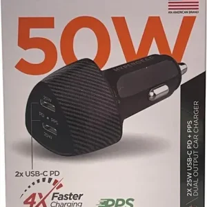 HyperGear superszybka ładowarka samochodowa DUAL 2xUSB-C PPS, 7A, 50W Tylko dziś