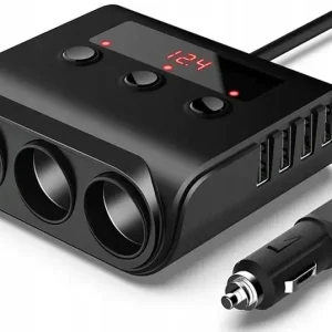 Wysoka jakość ROZDZIELACZ GNIAZDA ZAPALNICZKI 100W 3A 12V / 24V 4x USB