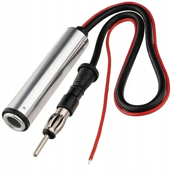 WZMACNIACZ ANTENOWY SAMOCHODOWY AM/FM DIN-DIN Nowość