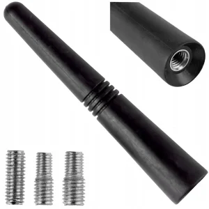 UNIWERSALNA ANTENA SAMOCHODOWA BAT MASZT KRÓTKA 9CM ADPATERY Wysoka jakość