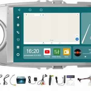 RADIO ANDROID TOYOTA YARIS 2011-2019 CARPLAY WIFI USB 8/256GB MODEM SIM Szybka dostawa