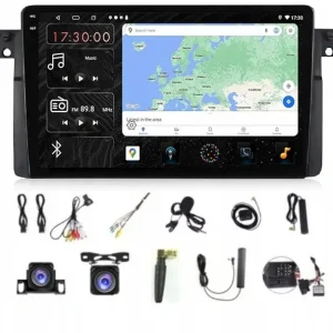 Niska cena RADIO NAWIGACJA CARPLAY GPS ANDROID BT BMW E46 1998-2005 6GB 128GB SIM