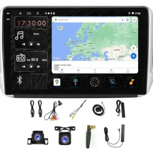 Tylko dziś RADIO NAWIGACJA GPS ANDROID PEUGEOT 208 2008 WIFI 6/128GB MODEM SIM