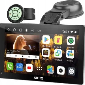 Popularny Radio samochodowe 7" 2+32G Carplay Bluetooth GPS WiFi 1-DIN kamerka cofania