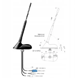 Darmowa dostawa 2 x Bad Blankenburg 3761.01 antena samochodowa dachowa GPS DAB FAKRA
