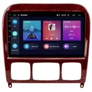 Ekspresowa dostawa RADIO GPS ANDROID NAWIGACJA BT MERCEDES W220 1998-2005 CARPLAY 2GB 64GB