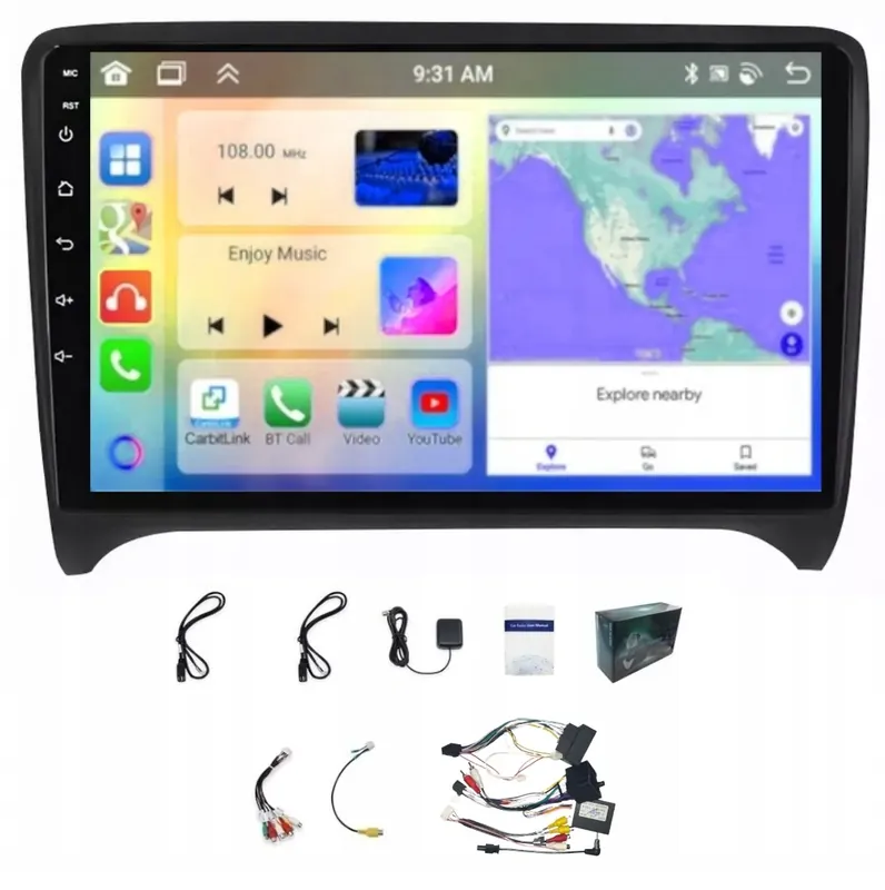 Szybka dostawa RADIO NAWIGACJA ANDROID AUDI TT 8J 2006-2012 WIFI USB GPS CARPLAY 4GB 64GB