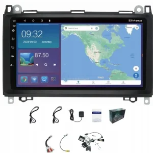 Popularny RADIO NAWIGACJA GPS MERCEDES W169 W245 2005-11 WIFI CARPLAY USB 2GB 64GB