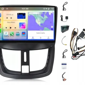 Oryginalny RADIO NAWIGACJA CARPLAY PEUGEOT 207 2006-12 WIFI ANDROID 4GB 64GB