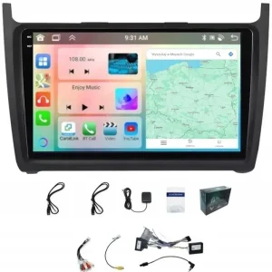 Bezpieczna płatność RADIO NAWIGACJA CARPLAY VW POLO 2008-2020 WIFI ANDROID 4GB 64GB