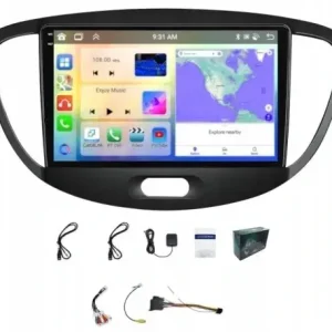 Promocja RADIO NAWIGACJA CARPLAY HYUNDAI I10 2007-2013 BT WIFI ANDROID 4GB 64GB