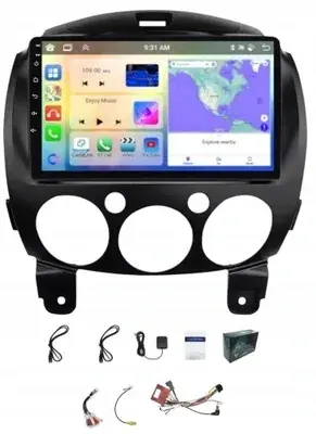 Wysoka jakość RADIO NAWIGACJA CARPLAY MAZDA 2 2007-2014 BT WIFI BT ANDROID 4GB 64GB
