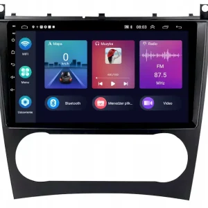 Oryginalny RADIO GPS ANDROID NAWIGACJA MERCEDES W203 W209 WIFI BT CARPLAY 2GB 64GB