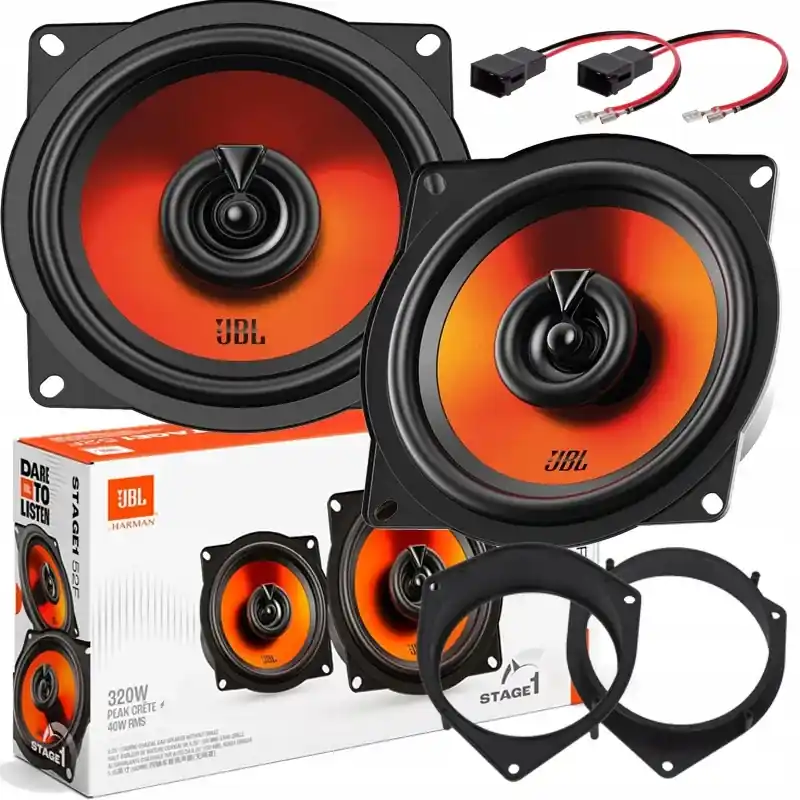 Ostatnia szansa JBL 52F MOCNE GŁOŚNIKI 13cm PEUGEOT BIPPER FIAT DOBLO DRZWI PRZÓD