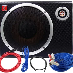 Autentyczny MOCNA SKRZYNIA TUBA BASOWA SUBWOOFER 800W AKTYWNY 25cm WZMACNIACZ + KABLE