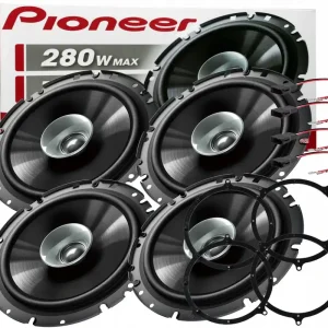 PIONEER GŁOŚNIKI 4 SZT DO AUDI A6 C5 TT PRZÓD + TYŁ DYSTANSE ADAPTERY Ekspresowa dostawa