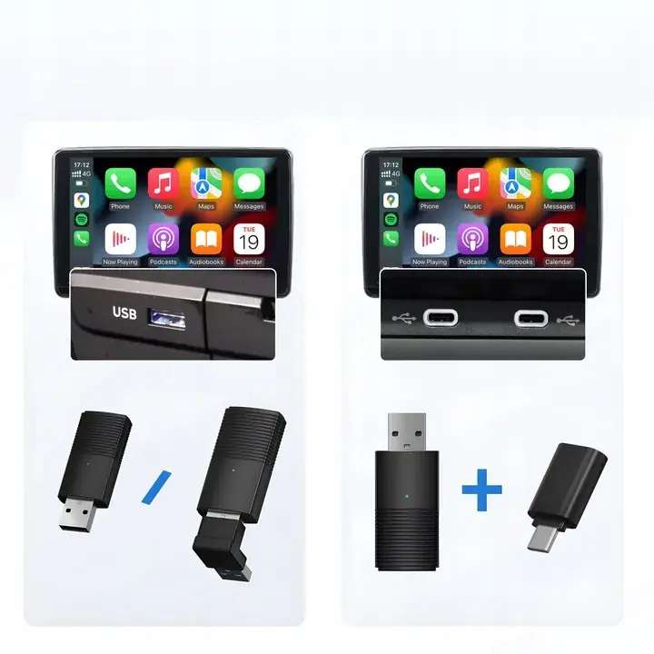 Bezprzewodowy Adapter Mini USB CarPlay do iPhone iOS Darmowa dostawa