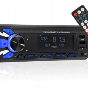 Bezpieczna płatność RADIO SAMOCHODOWE 1-DIN BLUETOOTH 2x USB AUX SD MP3 PILOT BATERIA ZESTAW