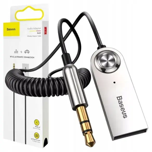 BASEUS TRANSMITER ADAPTER ODBIORNIK AUDIO BLUETOOTH AUX DO SAMOCHODU AUTA Popularny