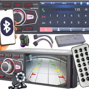 Radio Samochodowe 1DIN 4,1''USB BLUETOOTH AUX SD Kamera Cofania Pilot Oferta limitowana