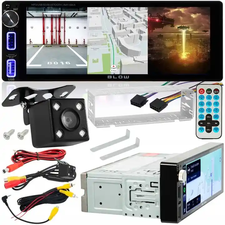 Najlepsza cena RADIO SAMOCHODOWE 1-DIN DOTYKOWE 7 CALI USB-C BLUETOOTH WIFI KAMERA COFANIA