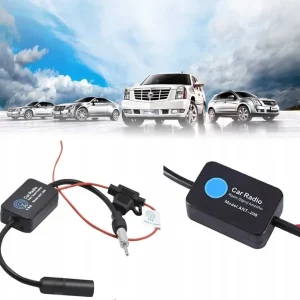 Wzmacniacz Antenowy do Radia Samochodowego Sygnału Radiowego AM FM Oryginalny