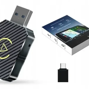 BEZPRZEWODOWY ADAPTER ANDROID AUTO CARPLAY 2 W 1 PLUG AND PLAY MINI CAR AI Darmowa dostawa