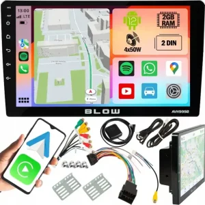 RADIO SAMOCHODOWE ANDROID BLUETOOTH 2 DIN 9 CALI GPS CARPLAY MIRROR LINK Darmowa dostawa