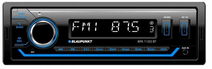 Niska cena Blaupunkt BPA1123BT Radio samochodowe AUX USB MP3 Bluetooth VarioColor