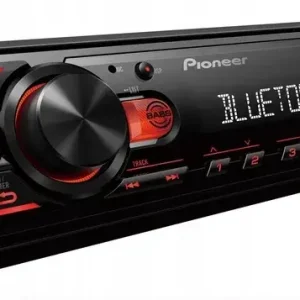 Tani PIONEER MVH-230BT RADIO 1-DIN BT USB FLAC MP3 czerwony kolor AUX