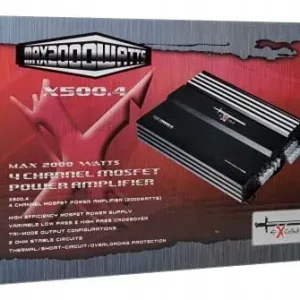 EXCALIBUR X500.4 wzmacniacz 4-KANAŁY moc 4 x 500W Szybka dostawa