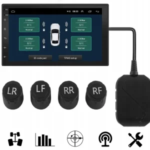 Zwrot pieniędzy Czujniki ciśnienia opon TPMS radio Android Zewn
