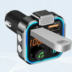 Autentyczny TRANSMITER FM BLUETOOTH SZYBKA ŁADOWARKA QC USB PD