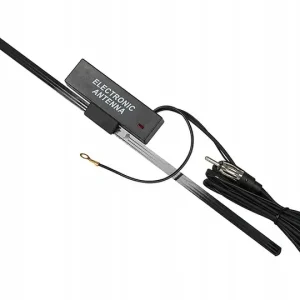 Najlepsza cena ANTENA SAMOCHODOWA FM WEWNĘTRZNA MOCNA CZARNA 45CM WZMACNIACZ