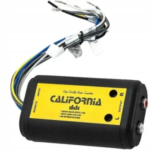 Tani WZMACNIACZ SAMOCHODOWY 2 KANAŁOWY KONWERTER POZIOMU SYGNAŁU AUDIO STEROWNIK