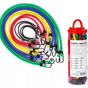 LINKI ELASTYCZNE Gumki Gumy Pasy Do Mocowania Bagażu Z Haczykami Kup teraz