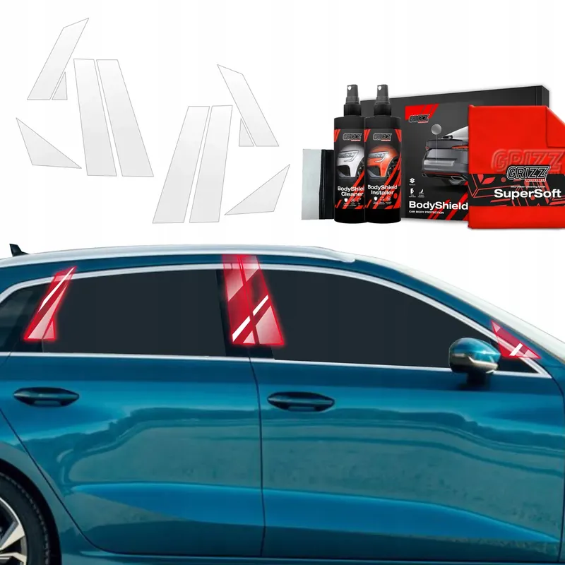 8w1 Folia okleina PPF na słupki do Audi A3 8Y Sportback (2020-2023) Grizz Promocja