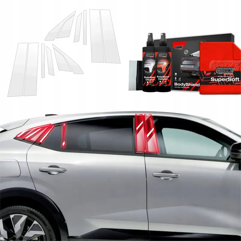 10w1 Folia okleina PPF na słupki do Renault Rafale (2024-2025) Grizz Ostatnia szansa