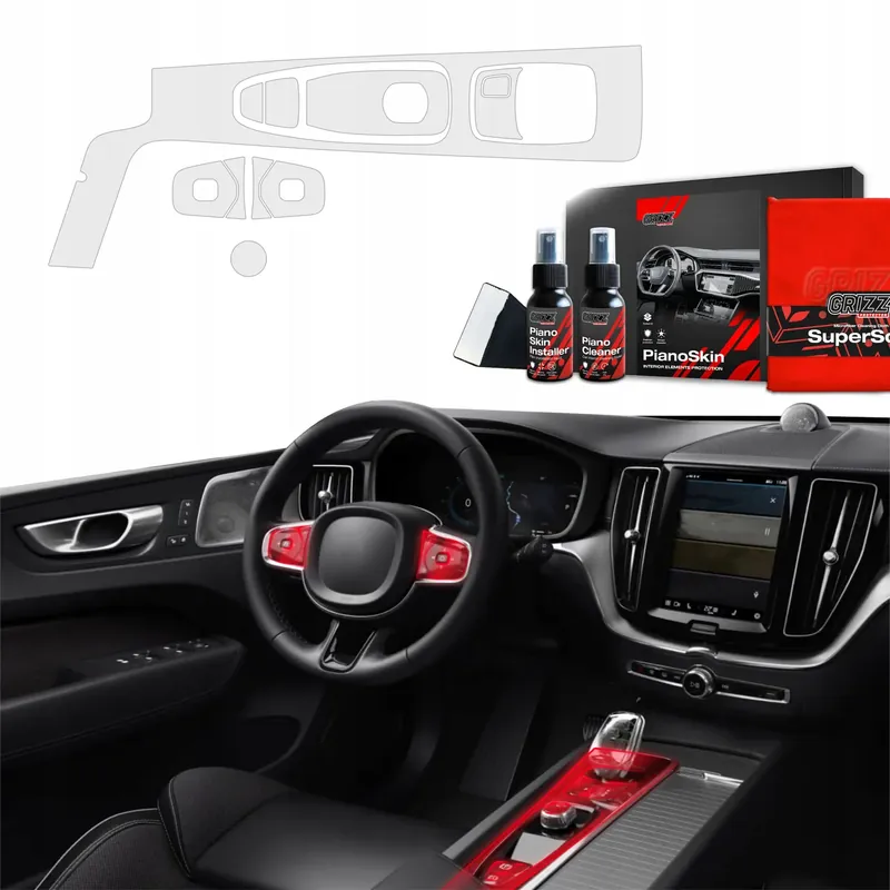 Bezpieczna płatność 4w1 folia ochronna do wnętrza Volvo XC60 (2017-2025) Antyodciskowa