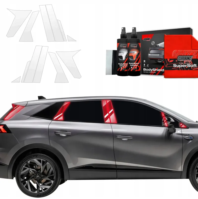 12w1 Folia okleina PPF na słupki do Renault Symbioz (2024-2025) Grizz Najlepsza cena