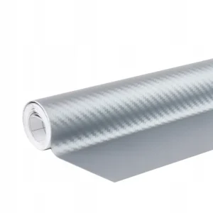 Szybka dostawa Folia karbonowa 3D srebrna 30cm x 150cm