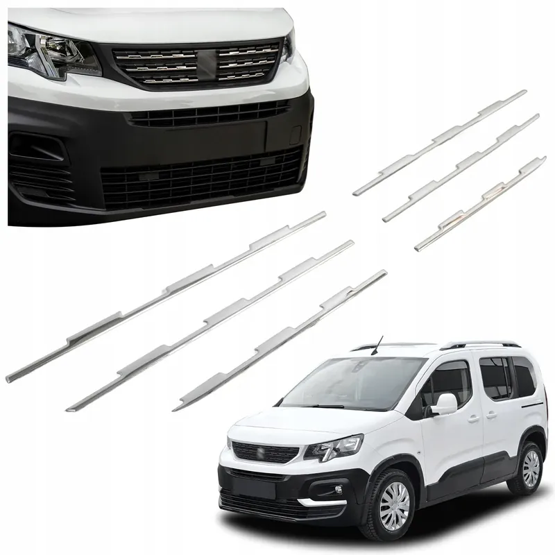 Listwy atrapy przedniej maskownicy grilla do PEUGEOT RIFTER I 2018-2023 Zwrot pieniędzy