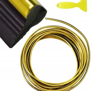 Niska cena LISTWA TAŚMA DEKORACYJNA OZDOBNA DO TUNINGU WNĘTRZA SAMOCHODU AUTA 5M ZŁOTA